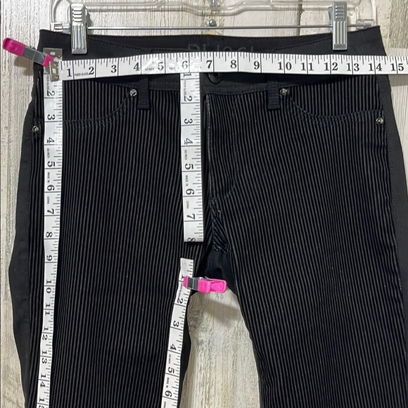 Black Textured Striped Women Super Skinny Jeans - Picture 8 of 15